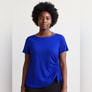 INC International Concepts Royal Blue Short Sleeve Top